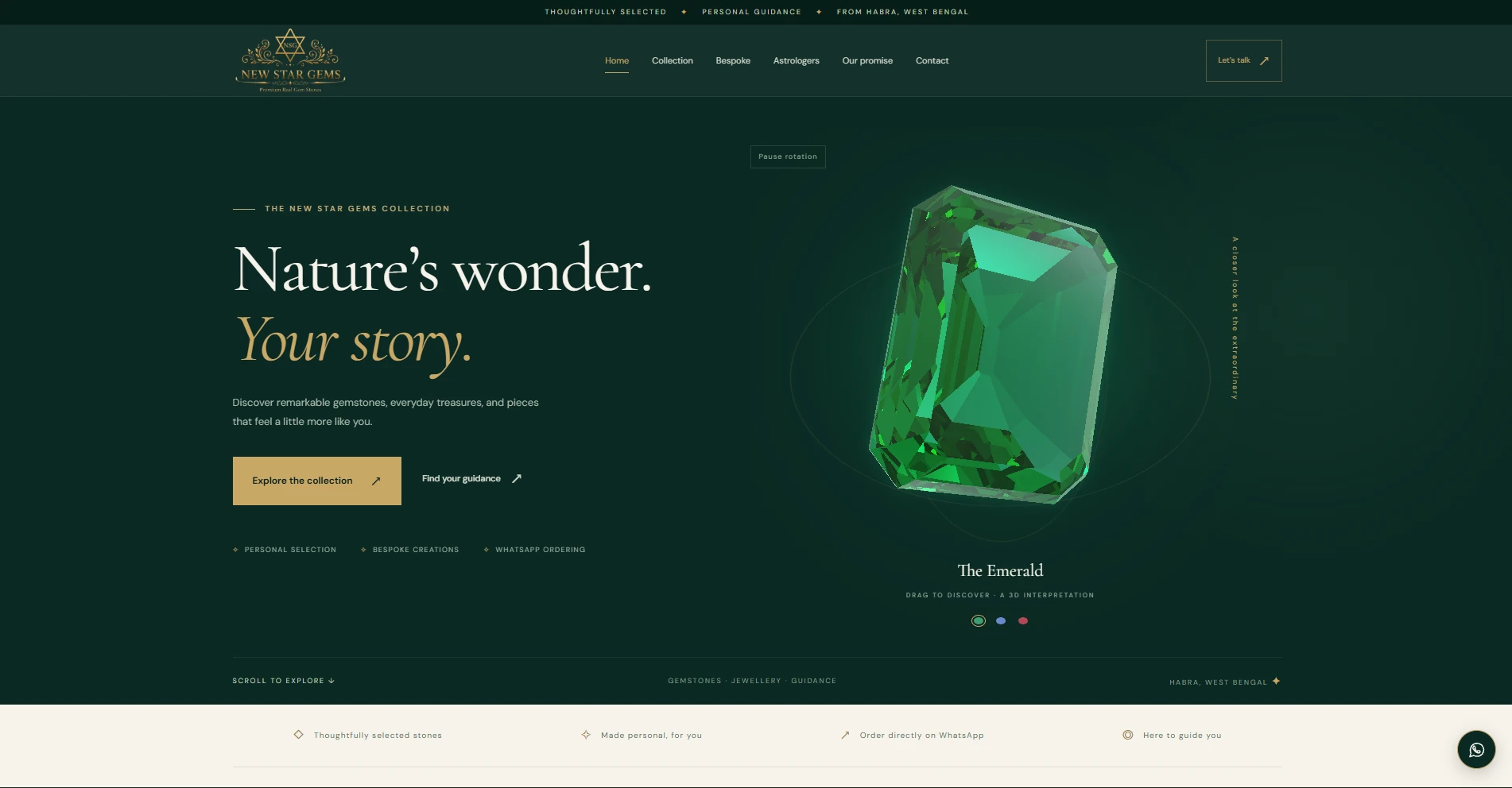 Live New Star Gems website homepage