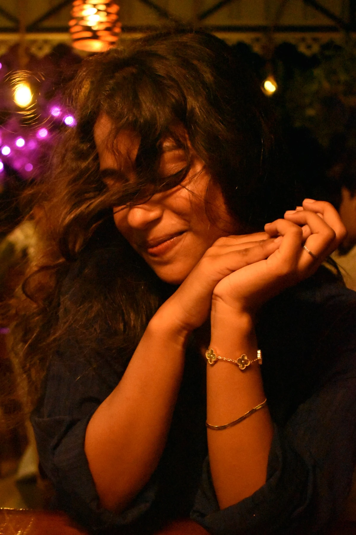 Woman candid portrait smiling